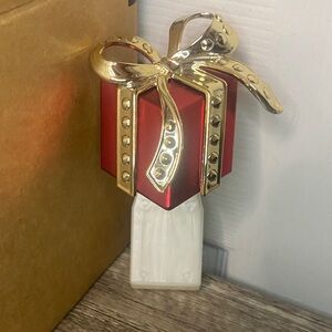 Red and Gold Gift Box Ornament wallflower